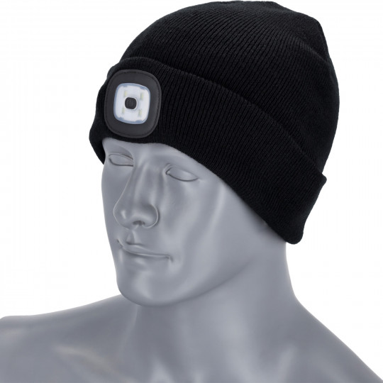 Czapka zimowa z latarką RAY 54-62 ONE SIZE czarny S091442050 STALCO