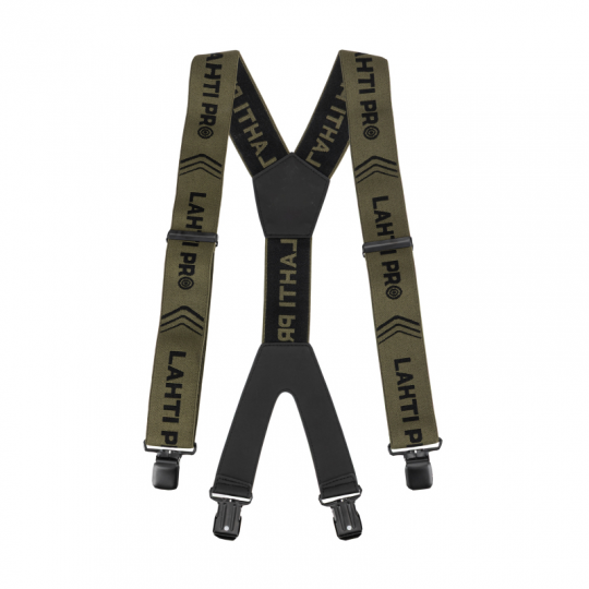 Szelki do spodni roboczych czarno-zielone uniwersalne mocne regulowane  L9021200 LAHTI