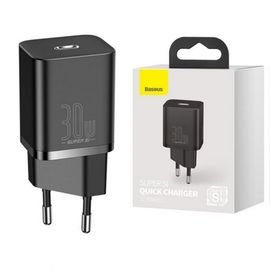 Ładowarka sieciowa zasilacz 30W USB-C Power Delivery Quick Charge QC 3.0 czarna CCSUP-J01 BASEUS