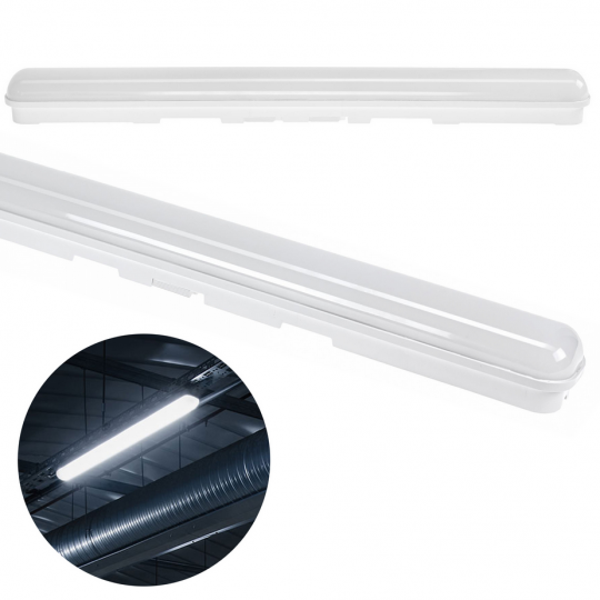 Lampa sufitowa hermetyczna do garażu LIMEA GO 120cm 50W zimna IP65 biała SLI028035CW_PW SPECTRUM LED