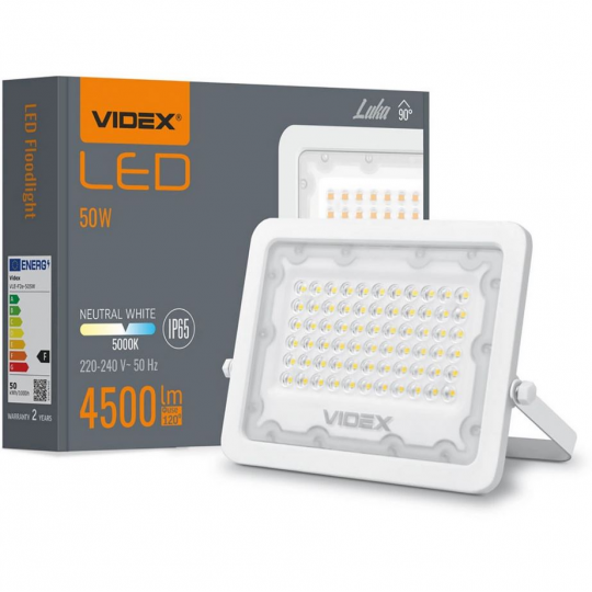 Naświetlacz LED 50W 4500lm biała neutralna 5000K IP65 VLE-F2E-505w VIDEX