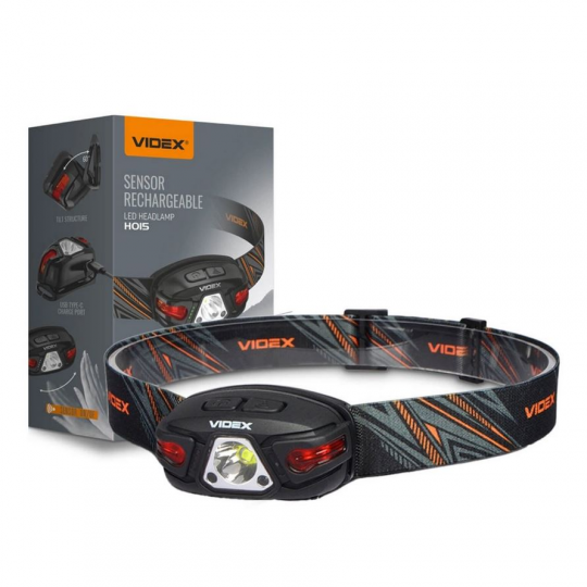 Latarka Czołowa LED Akumulatorowa Czujnik Dotykowy 5W 330lm 5000K H015 VIDLAT0005 VIDEX
