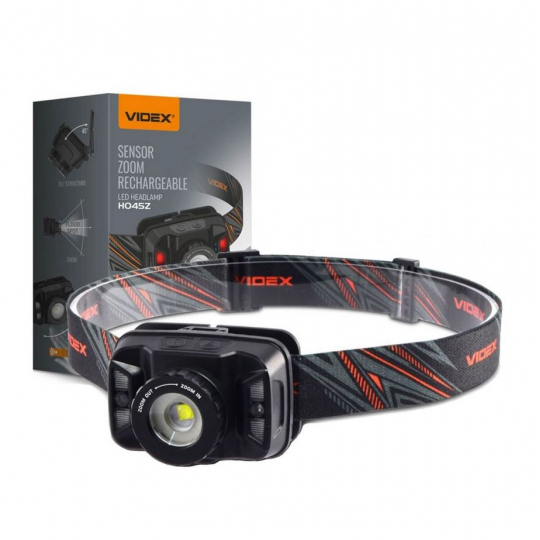 Latarka Czołowa LED Akumulatorowa Czujnik Dotykowy 5W 270lm 5000K H045Z ZOOM VIDLAT0020 VIDEX