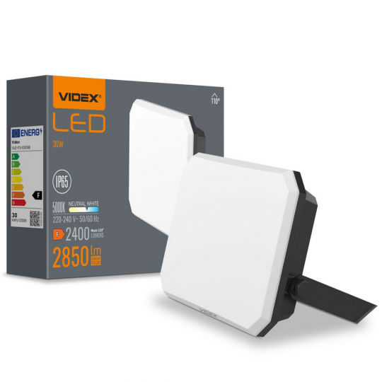 Naświetlacz LED 30W 5000K zimna barwa mleczna przesłona VIDNAS0170A VIDEX