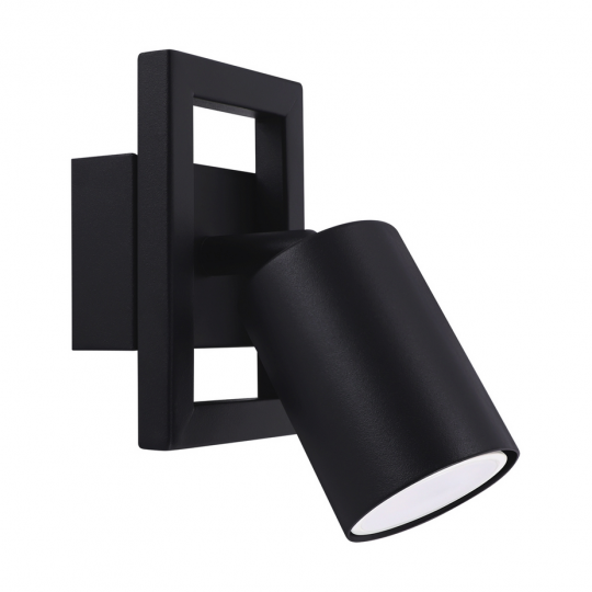 Lampa ścienno-sufitowa kinkiet nowoczesny HUBERT-1L czarny GU10 04962 STRUHM