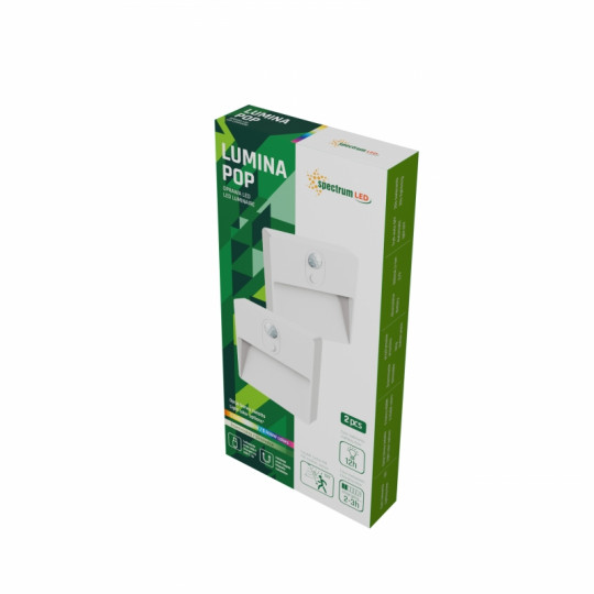 Lumina Pop RGBW+Dim PIR 500Mah Usb-C Biała 78X80X22 2-Pack