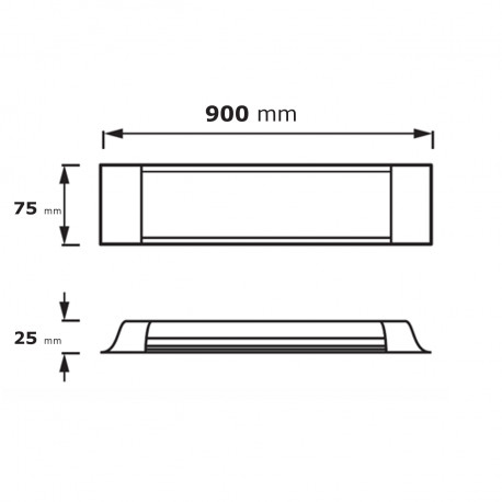 Lampa listwa FLAT LED 30W 4000K 90cm 02915 Sthor