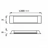 FLAT LED strip light 40W 4000K 120cm 02916 STRUHM