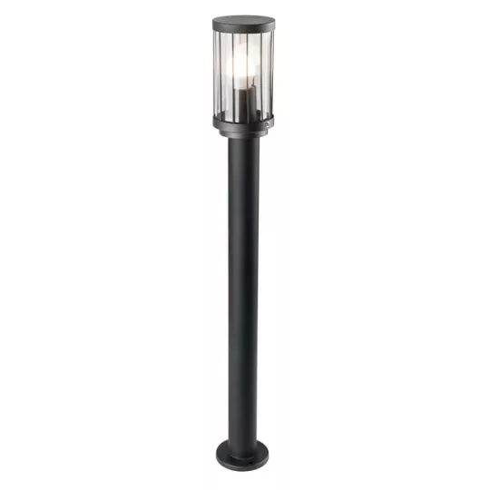 Lampa ogrodowa FIORD słupek 80cm czarna E27 Polux