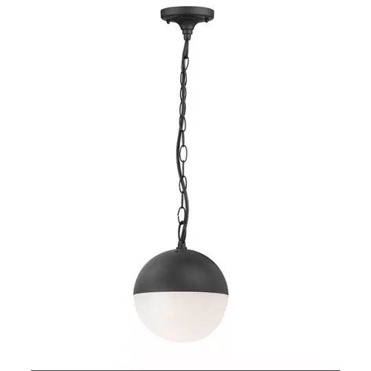 Lampa ogrodowa ULSA wisząca czarna IP44 E27 Polux