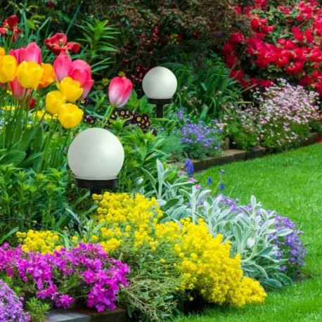 Lampa solarna KULA RGB 15 inox 15cm CW 309310