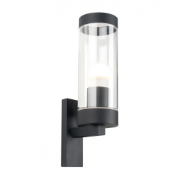 SPECTRA black E27 garden wall lamp by Polux