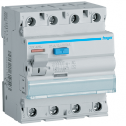 CDC425J 4P 25A AC residual current circuit breaker Hager