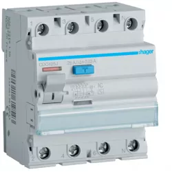 CDC425J 4P 25A AC residual current circuit breaker Hager