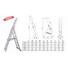 Drabina ALU. 3-element. 6m STALCO 3x11 S-40563