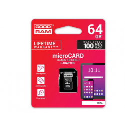 Karta pamięci micro SDXC 64GB Class10 +ada GoodRam