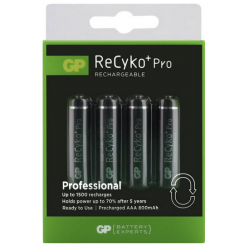 Akumulatorki GP ReCyko+ AAA 800mAh (op.4szt)