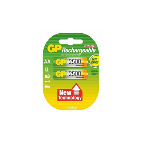 GP AA 2500mAh rechargeable batteries (op.2pcs)