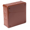 Brown flush box 110x110x35 with rubbers 051-02 ViPlast