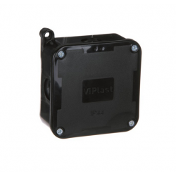 Black n/t IP44 4-screw hollow box 064-05 Vipla