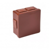 Brown flush box 80x80x32 IP55 rubber 002-02 ViPlast