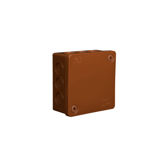 Brown flush box 86x86x40 IP55 023-02 ViPlast