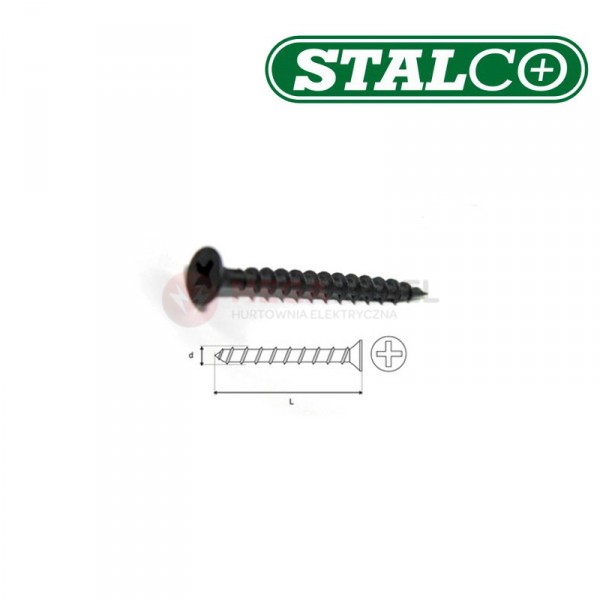 Screw for gypsum board and wood KŚD-3.5X25