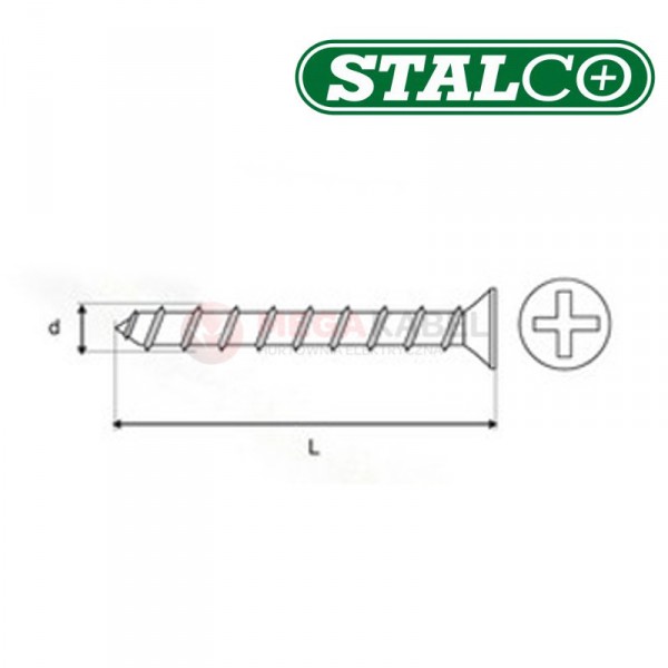 Screw for gypsum board and wood KŚD-3.5X25