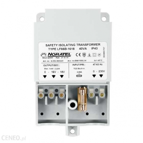 Transformer TR-40VA 230V/18V AC Satel