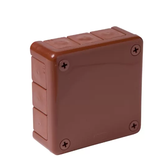 Puszka brązow nadtynbkowa 90x90x30 z gumami 041-02 ViPlast