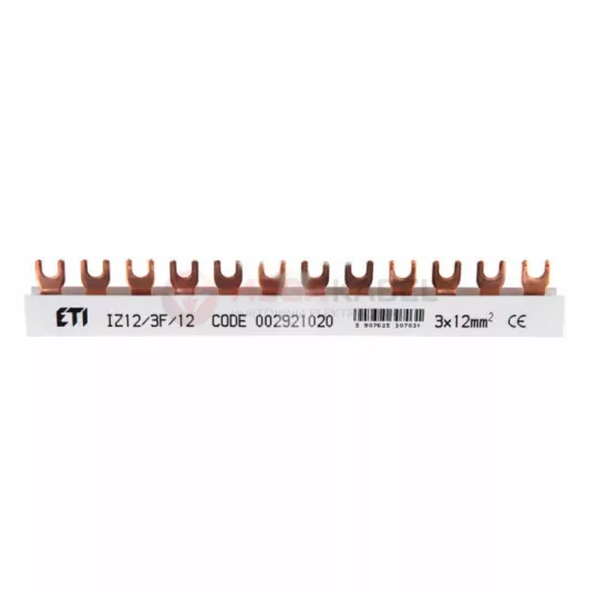 Szyna łączeniowa widełkowa 3P 80A 12mm2 (12 mod.) IZ12/3F/12 002921020
