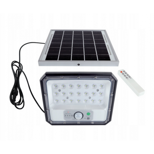 Lampa solarna LED naświetlacz z czujnikiem ruchu HEROS LED 7W zimna barwa 04841