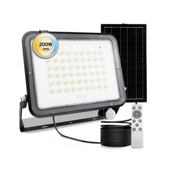 Lampa solarna FULGOR z czujnikiem ruchu pliot barwa neutralna IP65  LUMSOL3075