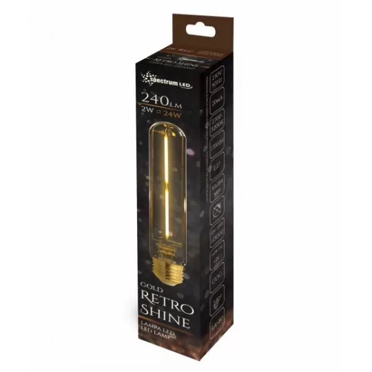 Żarówka RETRO LED E27 2W WW COG RETRO SHINE T30 Spectrum