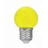 LED PVC ball bulb E27 1W YELLOW SPECTRUM