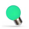 LED PVC ball bulb E27 1W GREEN SPECTRUM