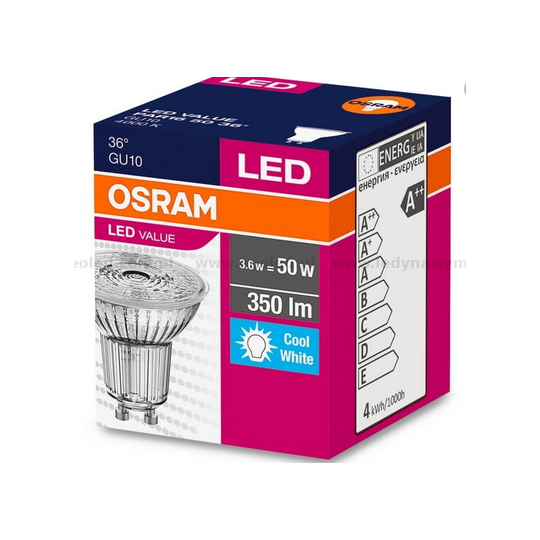 LED GU10 3.6W 230V 36° neutral NW OSRAM bulb