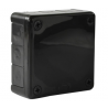 Black flush box 90x90x30 with rubbers 041-05 ViPlast