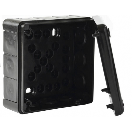 Black n/t box 90x90x30 with rubbers 041-05 ViPlast