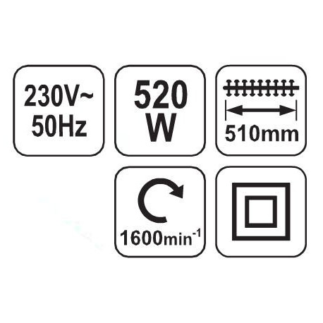 Nożyce do żywopłotu 520W 230V 510mm FLO