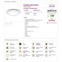LEON MVS +PIR 16W 4000K LED plafond lamp 03530