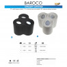 Lampa sufitowa BAROCO III czarna natynkowa aluminiowa GU10 BOWI