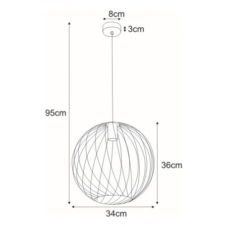 MODENA K-4285 chrome D E27 KAJA pendant lamp
