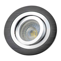 ONYX black brushed round ceiling light LUMILIGHT