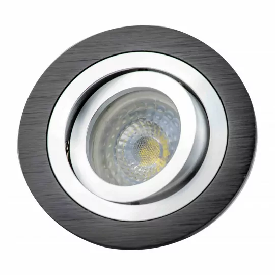 ONYX black brushed round ceiling light LUMILIGHT ONYX black brushed round ceiling light LUMILIGHT