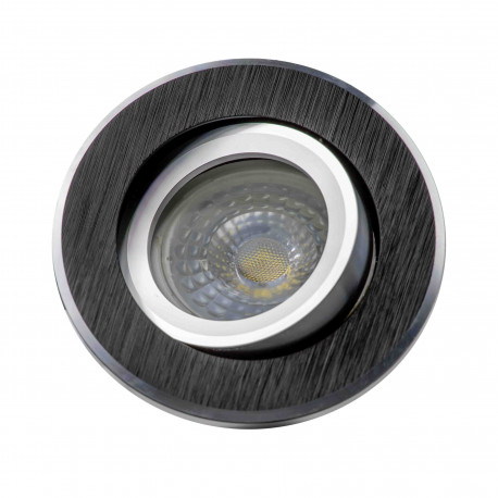 RODA round black silver ceiling light LUMILIGHT