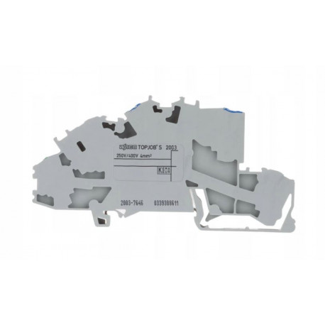 4mm N/L/PE 3-floor rail connector grey 2003-7646 WAGO