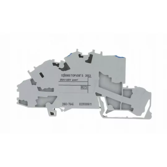 Złączka szynowa 3-piętrowa 4mm N/L/PE szara 2003-7646 WAGO