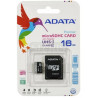 Memory card micro SDHC 16GB Class10 + adapter ADATA