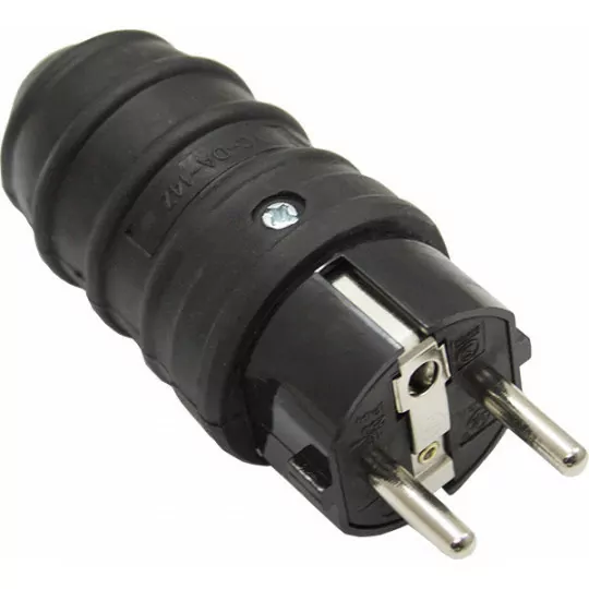 Straight rubber plug 250V 16A PAWBOL Straight rubber plug 250V 16A PAWBOL